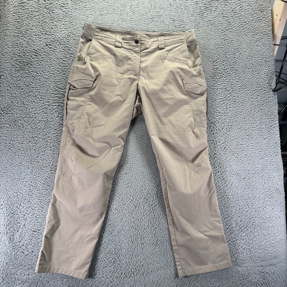 5.11 Tactical Pant Womens 18 Beige Polyester Cargo Straight Workwear Utility